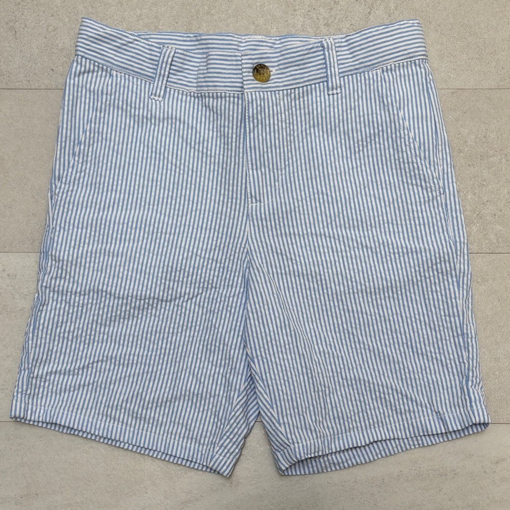 Janie and Jack Blue and White striped shorts